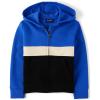 imageThe Childrens Place Active Long Sleeve Hooded Full Zip Front SweatshirtCool Cobalt Colorblock