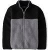 imageThe Childrens Place Boys Cozy Sherpa FullZip JacketBlack Colorblock