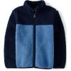 imageThe Childrens Place Boys Cozy Sherpa FullZip JacketMorning Sky Color Block