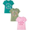 imageThe Childrens Place Girls Assorted Everyday Short Sleeve Graphic TShirtsmultipacksFriendsFloral HeartPrincess Era