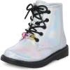 imageThe Childrens Place Girls Baby Toddler Lace Up Combat BootsMetallic Silver