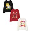 imageThe Childrens Place Girls UnicornsSportsButterflies Long Sleeve Graphic TShirts3 PackUnicornHarvest LoveHoliday