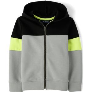 imageThe Childrens Place Active Long Sleeve Hooded Full Zip Front SweatshirtIgloo Colorblock