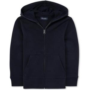 imageThe Childrens Place Active Long Sleeve Hooded Full Zip Front SweatshirtNew Navy