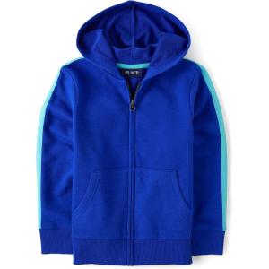 imageThe Childrens Place Active Long Sleeve Hooded Full Zip Front SweatshirtRenew Blue