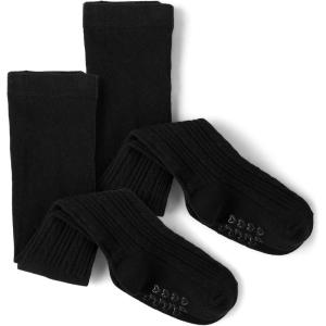 imageThe Childrens Place Baby Girls And Toddler Cable Knit TightsBlack 2pack
