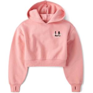 imageThe Childrens Place Girls Active Long Sleeve Hooded SweatshirtPink Kiss
