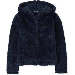 imageThe Childrens Place Girls Long Sleeve Sherpa Zipup HoodieTidal
