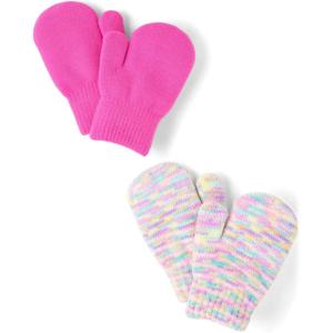 imageThe Childrens Place Unisex Baby And Toddler Cold Weather Knit MittensPink Summer 2pack