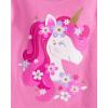 imageThe Childrens Place Baby Girls and Toddler All HolidaysBirthdays Short Sleeve Graphic TShirts3 PackUnicornGiraffeBunny