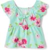 imageThe Childrens Place Baby Girls and Toddler Short Sleeve Flutter ShirtMint Tea