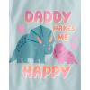 imageThe Childrens Place Baby Girls and Toddler UnicornsButterfliesTrends Short Sleeve Graphic TShirts3 PackDinoFamilyDaddy