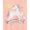 imageThe Childrens Place Baby Girls and Toddler UnicornsButterfliesTrends Short Sleeve Graphic TShirts3 PackGirl CarUnicornDance