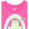 imageThe Childrens Place Baby Toddler Girls 2Pack Short Sleeve Graphic TShirtBe KindFrog Mushroom