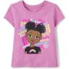 imageThe Childrens Place Baby Girls and Toddler Assorted Everyday Short Sleeve Graphic TShirtsmultipacksPink Girl TalkDreams White 2pack