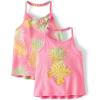 imageThe Childrens Place Baby Girls and Toddler Halter Tank TopsBright Pink Pineapple 2pack
