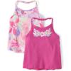 imageThe Childrens Place Baby Girls and Toddler Halter Tank TopsLuau Print 2pack