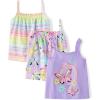 imageThe Childrens Place Baby Girls and Toddler Strappy Summer Tank TopsPetal Purple 3pack