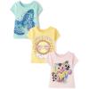 imageThe Childrens Place Baby Girls and Toddler UnicornsButterfliesTrends Short Sleeve Graphic TShirts3 PackSunCatButterfly