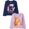 imageThe Childrens Place Baby Toddler Girl Short Sleeve Graphic TShirt 3PackFoxCamping 2pack