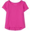 imageThe Childrens Place Baby and Toddler Girls High Low Basic Layering TeeNeon Pink