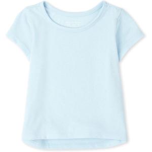 imageThe Childrens Place Baby and Toddler Girls High Low Basic Layering TeeParty Blue