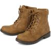 imageThe Childrens Place Girls Lace Up Combat BootsTan Quilted