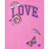 imageThe Childrens Place Girls UnicornsSportsButterflies Long Sleeve Graphic TShirts2 PackUnicornLove