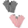 imageThe Childrens Place Unisex Kids Winter Knit Stretchy Texting Kids GlovesFuzzy Pink 2pack