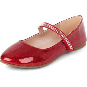 imageThe Childrens Place Girls Closed Toe Ballet FlatsRed