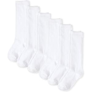 imageThe Childrens Place Girls Knee Socks Variety PackWhite 6pack