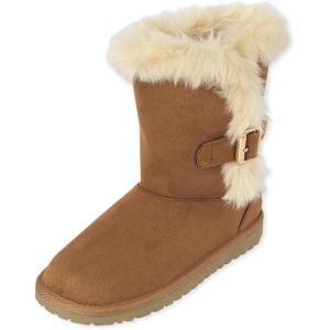 imageThe Childrens Place Girls Warm Lightweight Winter BootChestnut