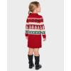 imageThe Childrens Place Baby and Toddler Girls Long Sleeve Sweater DressClassic Red Fairisle