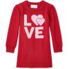 imageThe Childrens Place Baby and Toddler Girls Long Sleeve Sweater DressLove Red