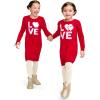 imageThe Childrens Place Baby and Toddler Girls Long Sleeve Sweater DressLove Red