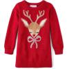 imageThe Childrens Place Baby and Toddler Girls Long Sleeve Sweater DressRed Reindeer