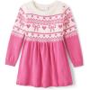 imageThe Childrens Place Baby and Toddler Girls Long Sleeve Sweater DressPink Fairisle