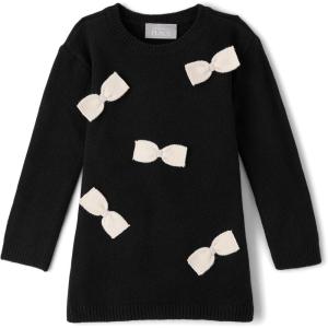 imageThe Childrens Place Baby and Toddler Girls Long Sleeve Sweater DressBlack Bows