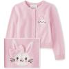 imageThe Childrens Place Baby Girls and Toddler Long Sleeve Knit Button Front CardiganPink Bunny
