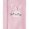 imageThe Childrens Place Baby Girls and Toddler Long Sleeve Knit Button Front CardiganPink Bunny