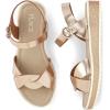 imageThe Childrens Place Girls Platform Sandals with Adjustable Ankle StrapRose Gold Flatform