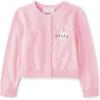 imageThe Childrens Place Baby Girls and Toddler Long Sleeve Knit Button Front CardiganPink Bunny