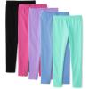 imageThe Childrens Place Girls Printed Leggings 2PackPurpleBlueMintPinkBlack 5pack