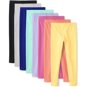 imageThe Childrens Place girls Leggings 8 PackFrench Rose Multi Color 8pack