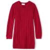 imageThe Childrens Place Girls Long Sleeve Sweater DressCable Knit Red