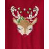 imageThe Childrens Place Girls Long Sleeve Sweater DressChristmas Reindeer