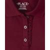 imageThe Childrens Place Girls Short Sleeve Ruffle Pique Polo 2 PackRubine