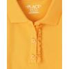 imageThe Childrens Place Girls Short Sleeve Ruffle Pique Polo 2 PackYellow Pencil