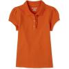 imageThe Childrens Place Girls Short Sleeve Ruffle Pique PoloFlame