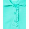 imageThe Childrens Place Girls Short Sleeve Ruffle Pique PoloSeafrost